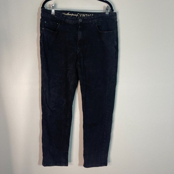 Vintage Other - Weatherproof Vintage 36 / 30 Mens Nolan Skinny Fit Jeans Black Faded